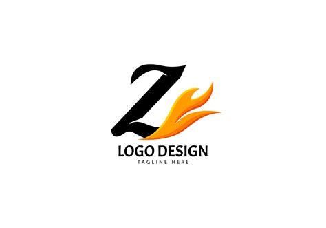 Letter Z Fire Logo for Brand or Company, Concept Minimalist. 12821059 Vector Art at Vecteezy