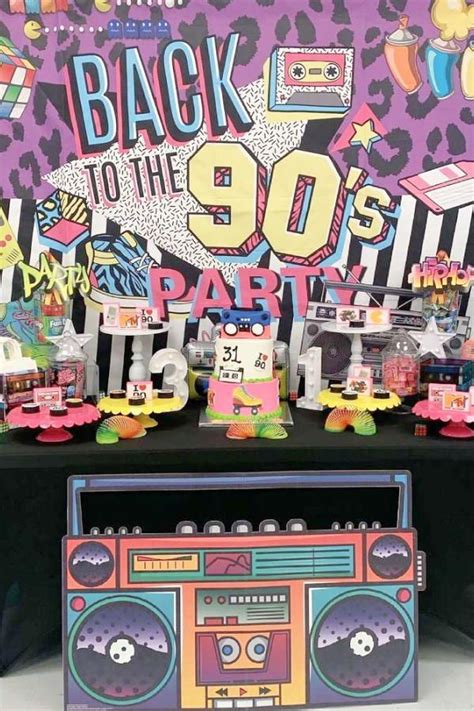 1990's Birthday Party Ideas | Photo 1 of 22 | 90s theme party, Retro ...