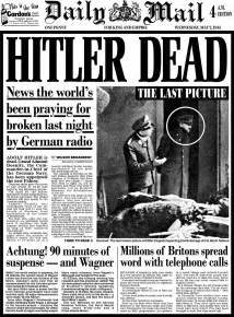 History unfolds on Daily Mail pages from the day Adolf Hitler died 70 years ago | Daily Mail Online