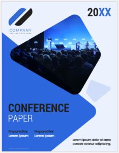 Conference paper cover page template | MS Word Cover Page Templates