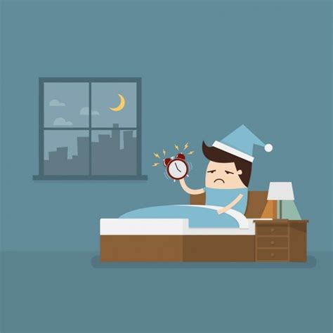 Free Vector | Employee waking up early to go to work