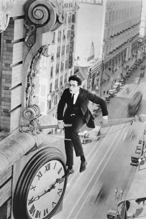 Safety Last! Harold Lloyd iconic hanging from building by clock 24x36 Poster | Entertainment ...