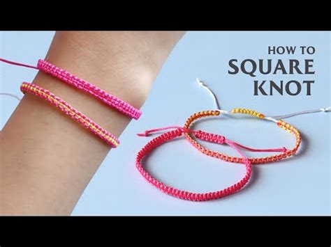 How to Make a Basic Square Knot Bracelet | DIY Pura Vida Friendship Bracelets - YouTube