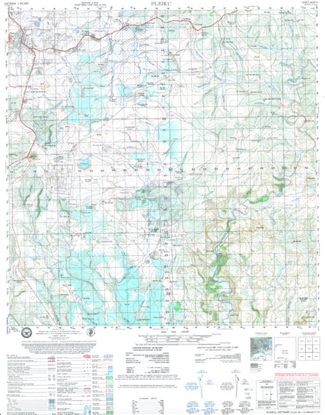 Pleiku, Vietnam Topographical Map – Battle Archives