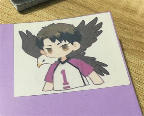 An Ushiwaka sticker I have on my notebook : r/haikyuu