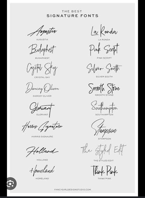 A cool guide of the best Signature Fonts for professional settings : r ...