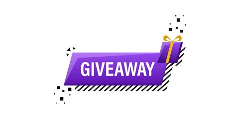 Giveaway logo template for social media post or website banner. Motion ...