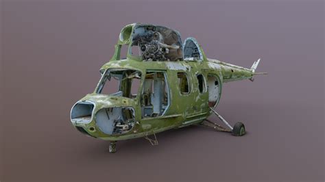 Scrapped Mi2 helicopter - 3D model by Vitalii Uspalenko (@Vitalii ...