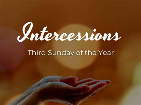 Download prayers of intercession for the 3rd Sunday of the Year ...