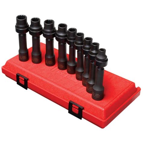 Sunex 1/2 in. Drive Metric Driveline Socket Set (9-Piece)-2695 - The Home Depot