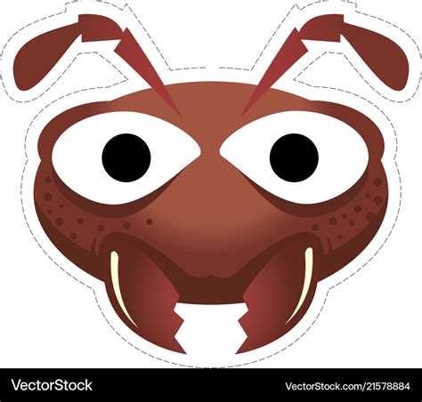 Ant mask Royalty Free Vector Image - VectorStock