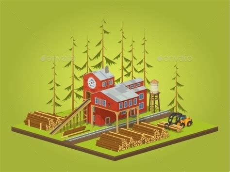 Lumber Mill Sawmill Building