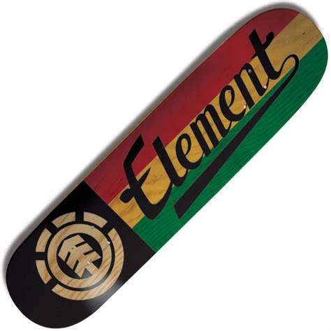 Element Skateboards Element Rasta Remix Script Skateboard Deck 8.0 ...