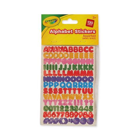 CRAYOLA ALPHABET STICKERS 130 PIECES | Poundstretcher