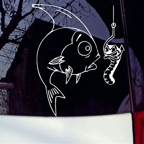 Fishing Club Fish Funny window Sticker Vinyl Window Bumper Laptop Decals 18.5x15.3cm-in Stickers ...