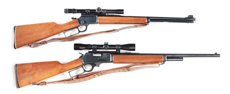 Sold Price: (M) LOT OF 2: MARLIN LEVER ACTION RIFLES WITH SCOPES. - September 4, 0119 9:00 AM EDT