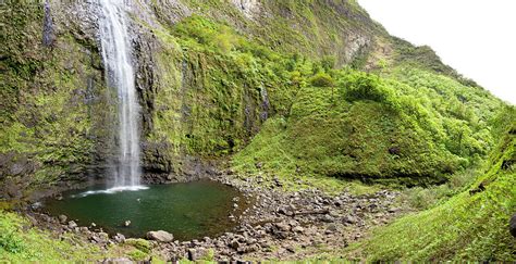 Hanakapiai Falls Panorama, Kauai by Michaelutech