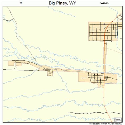 Big Piney Wyoming Street Map 5607060