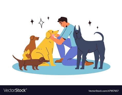 Pet shelter flat composition Royalty Free Vector Image