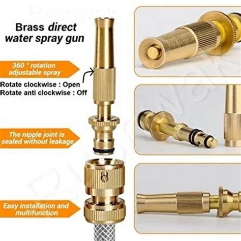 Golden Brass Hose Pipe Car Wash Nozzle at Rs 150 in Surat | ID ...