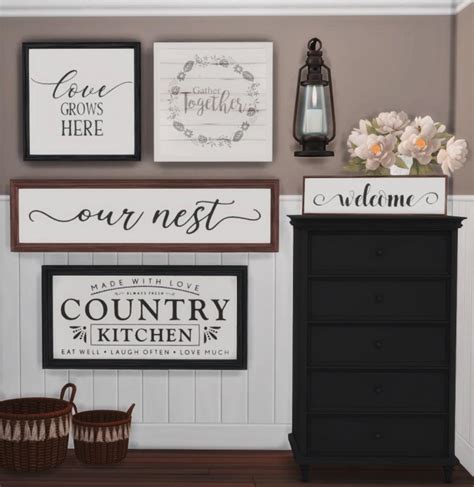 Farmhouse Signs at Sooky » Sims 4 Updates