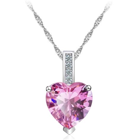 KingDeng Pink Heart Necklace Women Necklaces pendant Jewelry harajuku ...