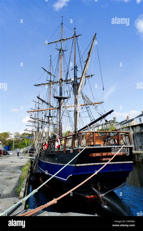 Charlestown Harbour in Cornwall Stock Photo - Alamy