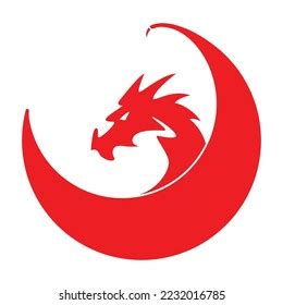 Dragon Head Logo Vector Illustration Template Stock Vector (Royalty ...