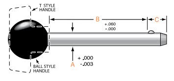 Item # MQRT-SS-1181, T-Handle Detent Pin - Stainless Steel - Inch On ...