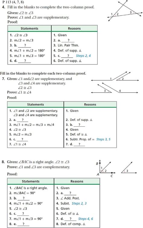 Geometric Proofs Worksheet with Answers theorem Prove Given Dates assignments and Quizzes ...