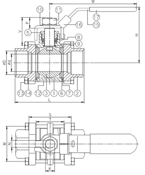 Three Piece Socket Weld Ball Valve - Sanitube