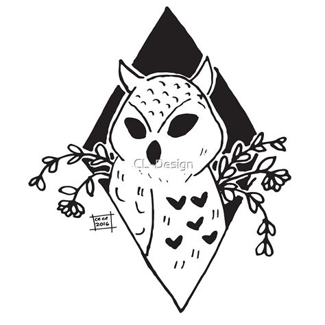 "Geometric Owl" by CL-Design | Redbubble