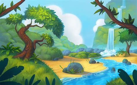 Game Background on Behance | Game background art, Cartoon background ...