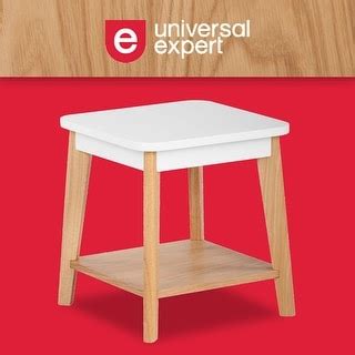 Universal Expert Remus Square Side Table, Modern Oak and White - Bed ...