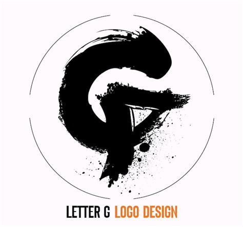 Premium Vector | Letter paint stroke symbol g g brush stroke letter logo design black paint logo ...