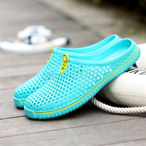 Beach Mesh Slippers Sandals Women Men Casual Sports Breathable Summer ...