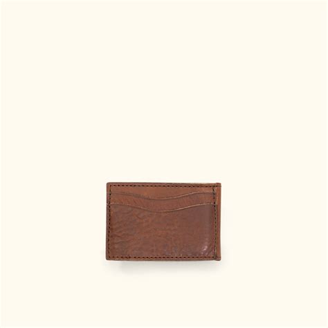 Metal Money Clip Wallet - 100% Brown Leather | Buffalo Jackson