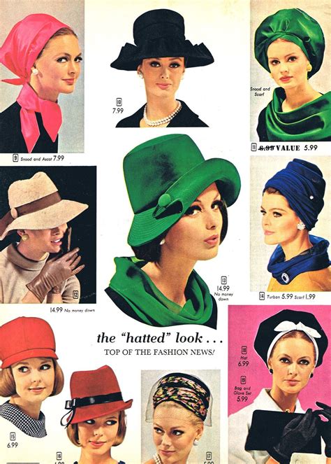 Hat fashion, Retro hats, 1960s hats