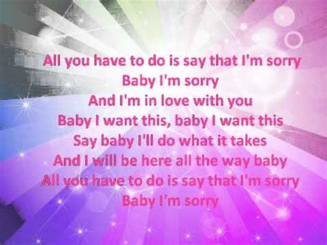 Ciara Sorry Lyrics - YouTube