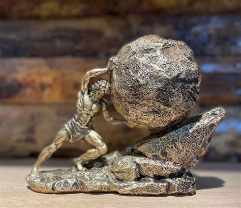 Sisyphus Statue.sisyphus Who Pushes the Eternal Boulder. - Etsy Australia