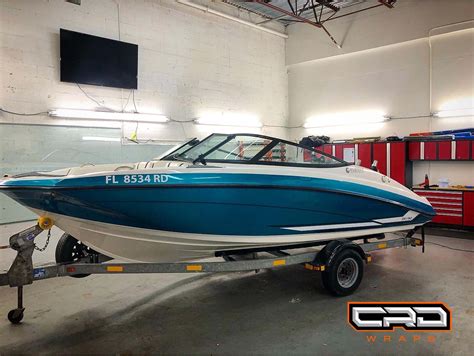 Color Change Boat Wrap with custom Graphics – CRD Wraps