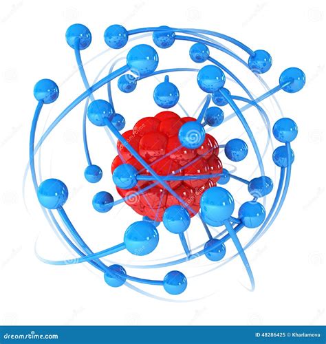 Model of the atom stock illustration. Illustration of generated - 48286425