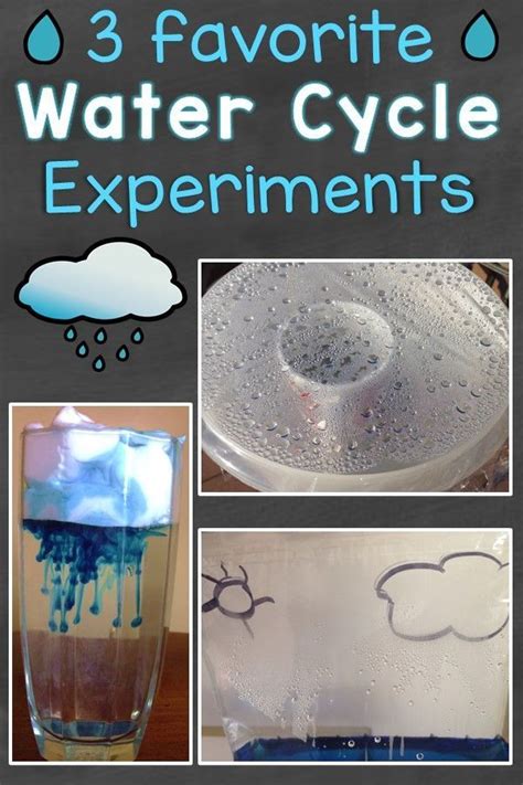 Water cycle rain cycle science experiments and craftivity – Artofit