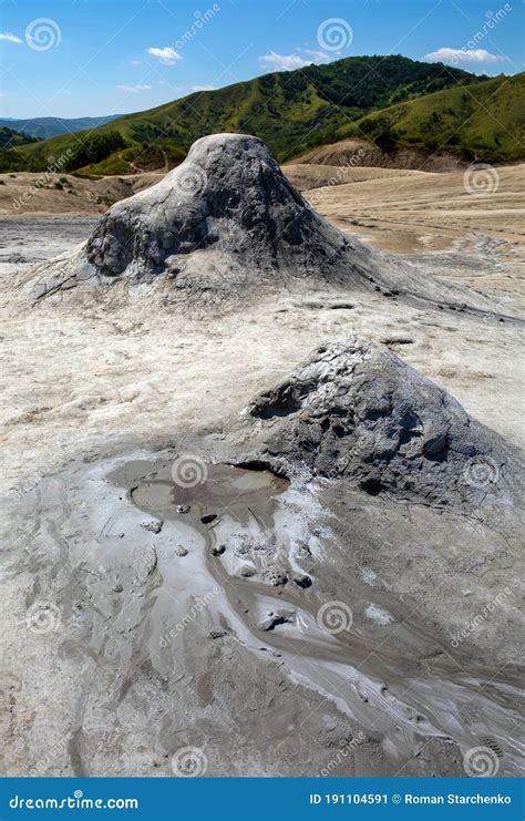 Mud Geyser or Mud Volcano. Geological Formation Hydrogeological Stock Image - Image of active ...