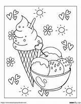 Free Ice Cream Coloring Pages For Kids sketch template