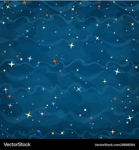 Cartoon space seamless background Royalty Free Vector Image