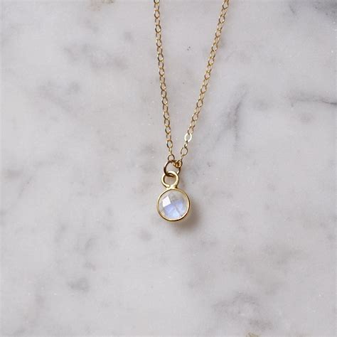 Minimal Moonstone Pendant Necklace – Salt City Gems Gems Jewelry, Gold ...