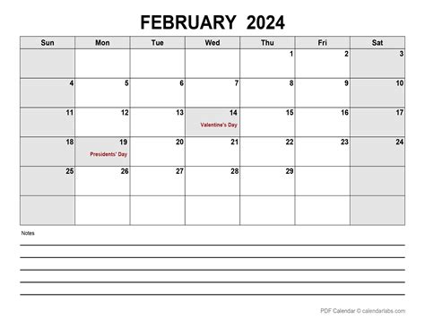 February 2024 Printable Calendar - printablefinder.com