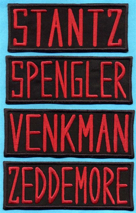 Ghostbusters Embroidered Name Tag Patch - Choice of Name: Venkman ...