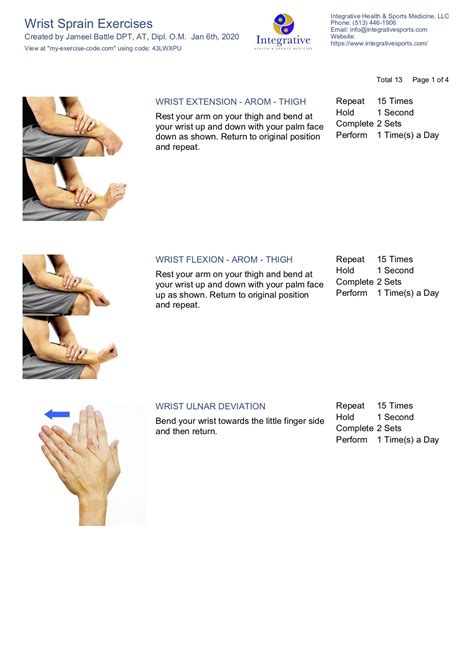 Wrist Sprain Exercises